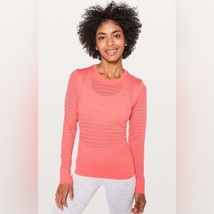 Lululemon Breeze By Long Sleeve *Squad Copper Clay Orange Size 6 Running Shirt